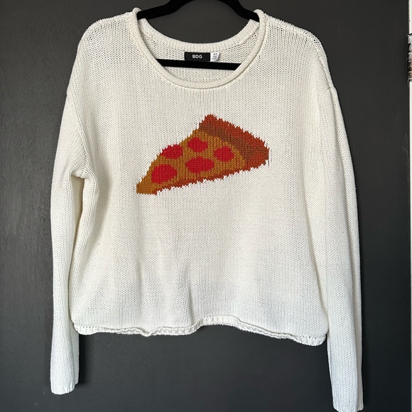 Urban Outfitters Sweaters - BDG Boxy Pizza Intarsia Knit Sweater - Size Small.